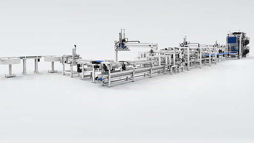 Handlingsystem für die Parkettproduktion von BÜRKLE Handlingsystem für die Parkettproduktion von BÜRKLE