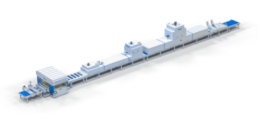 BÜRKLE spray coating line for the coating of doors and frames